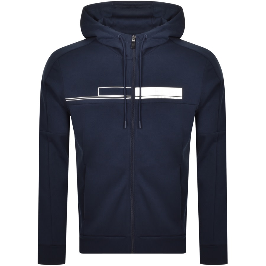 Alternative Image for ProductBOSS Saggy Full Zip Hoodie Navy1